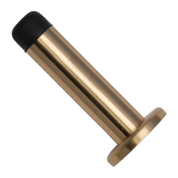 V1192 64-PB • 076mm • Polished Brass • Heritage Brass Wall Mounted Projection Door Stop With Concealed Fixing Rose